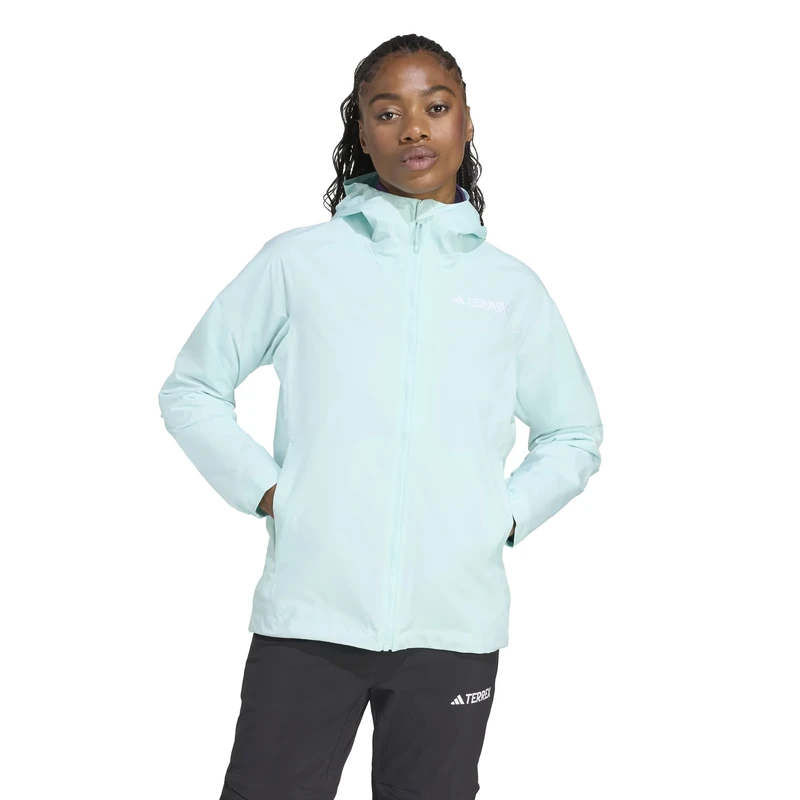 adidas Women's Terrex Multi 2 Layer RAIN.RDY Jacket, semi flash aqua, S
