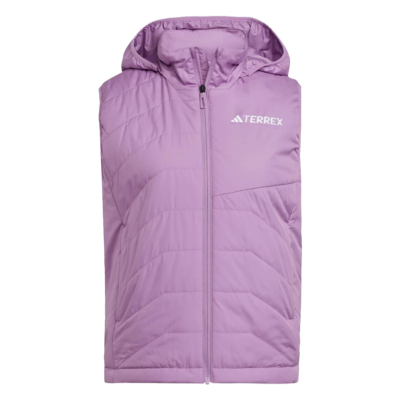 adidas Women's Terrex Multi CLIMAWARM Insulated Hooded Vest, preloved purple, XS