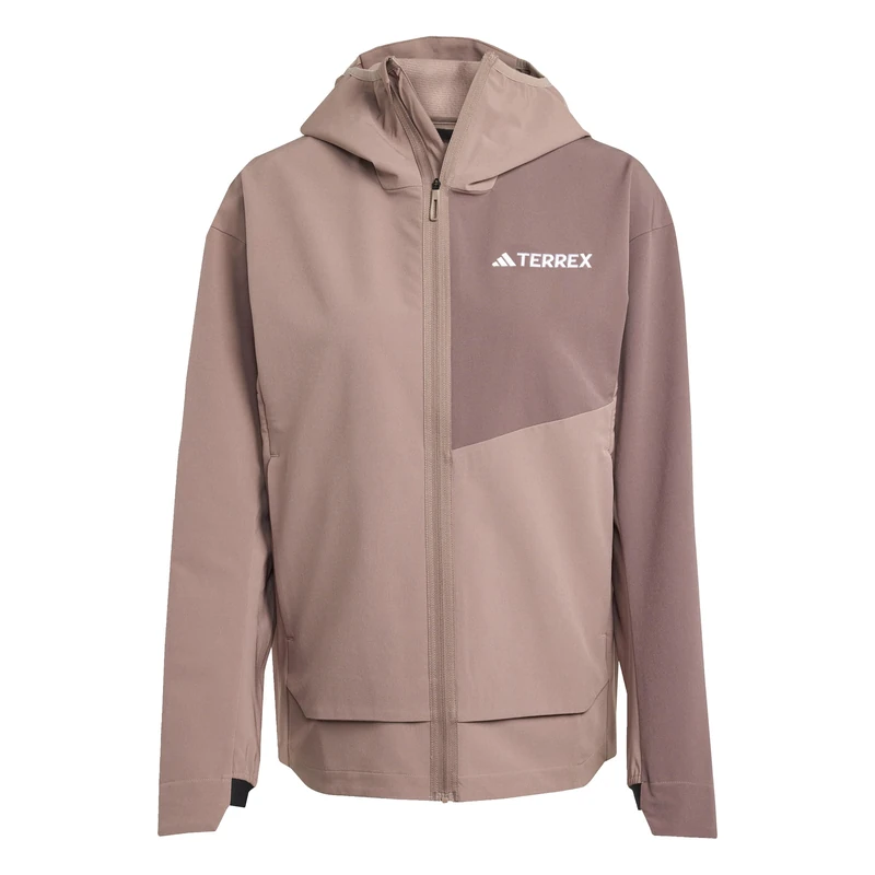 adidas Women's Terrex Multi Soft shell Jacket, trace brown, XS - Image 1