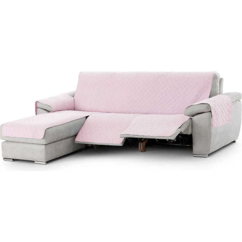 ECOMMERC3 | Chaiselong Mini Left Padded and Non-Slip Sofa Cover – Pink Chaiselong Sofa Cover Full Protection, Comfort and Style in Adjustable and Washable Design - Image 1