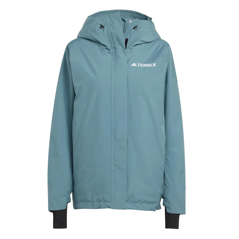 adidas Women's TERREX MULTI 2L RAIN.RDY INSULATED JACKET, preloved teal, M