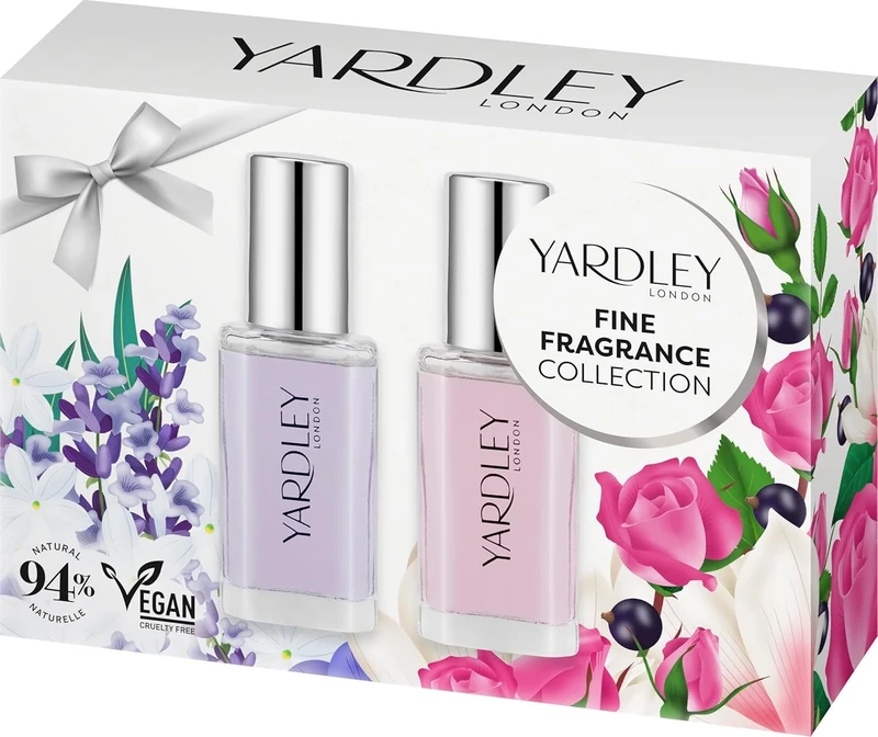 Yardley London Modern Classic Florals Mini Fragrance Collection, Showcasing Elegant Floral Scents for a Fresh and Sophisticated Aroma Experience 2x10ml