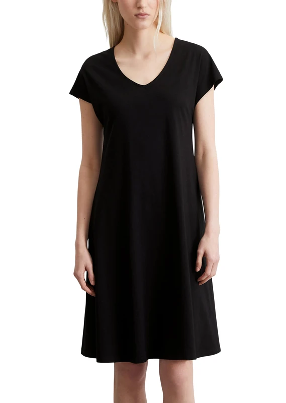 Marc OߴPolo Women's Knee Length Jersey Dress with Stretch, Black (Black), S - Image 1