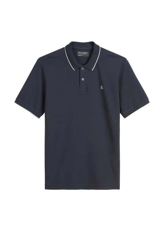 Marc OߴPolo Men's Regular Fit Short Sleeve Polo Shirt with Stretch, Blue (Dark Navy), M