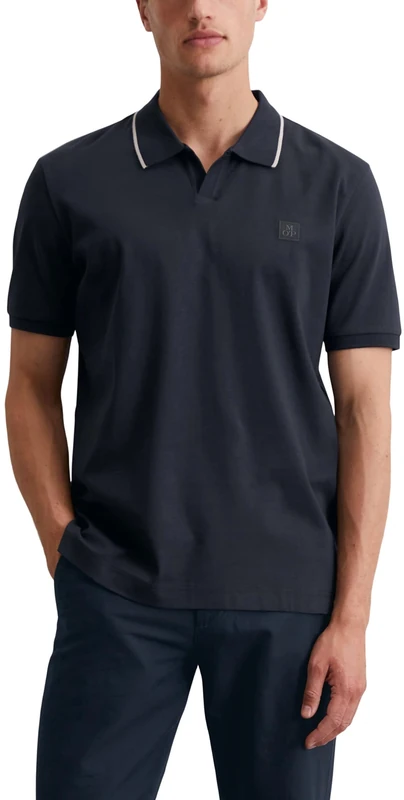 Marc OߴPolo Men's Regular Fit Organic Cotton Short Sleeve Polo Shirt, Blue (Dark Navy), 3XL