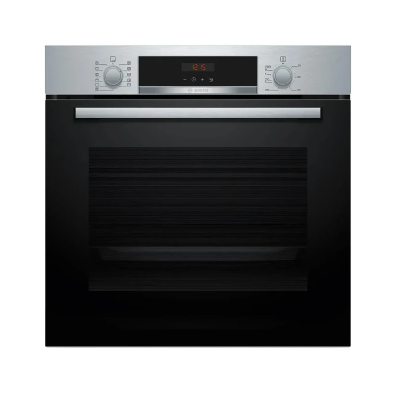 Bosch - Pyrolytic Multifunction Oven, Series 4, 60 cm. wide, Cleaning assistant, Steel, HBA574ES3
