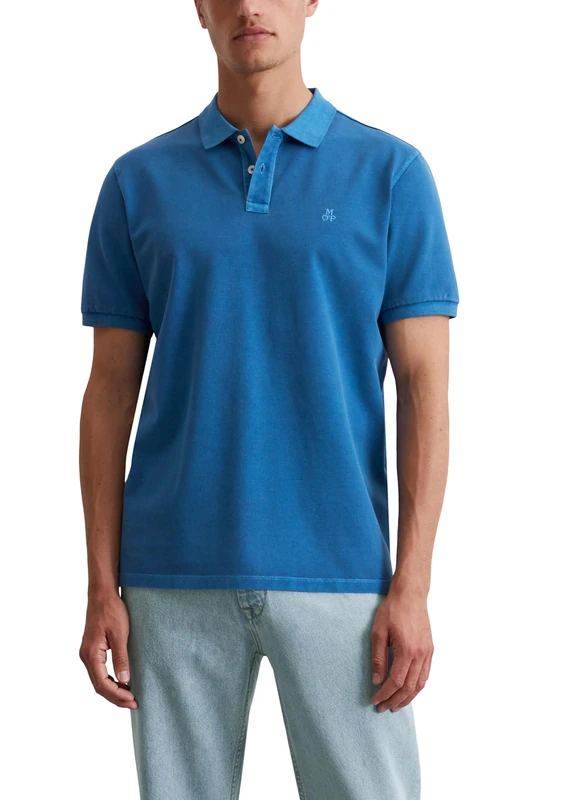 Marc OߴPolo Men's Regular Fit Organic Cotton Short Sleeve Polo Shirt, Blue (Pacific Blue), XS
