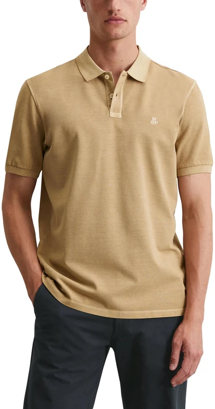 Marc OߴPolo Men's Regular Fit Organic Cotton Short Sleeve Polo Shirt, Beige (Warm Sand), XS