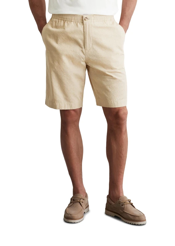 Marc OߴPolo Men's Organic Cotton Knee Length Shorts, Beige (Pure Cashmere), 31
