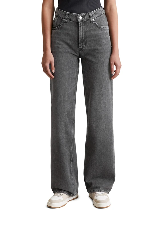 Marc OߴPolo Denim Women's Wide Leg Organic Cotton Jeans, Multicolor (Dark Grey Multi 02), W34/L30