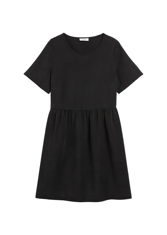 Marc OߴPolo Denim Women's Short Sleeve Dress with Round Neck, Black (Black), L