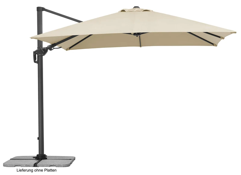 Schneider Rhodos Twist Parasol Approx. 300 x 300 cm Natural - Image 1