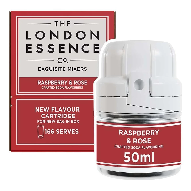 THE LONDON ESSENCE CO. Freshly Infused Raspberry & Rose Soda Cartridge 50ml