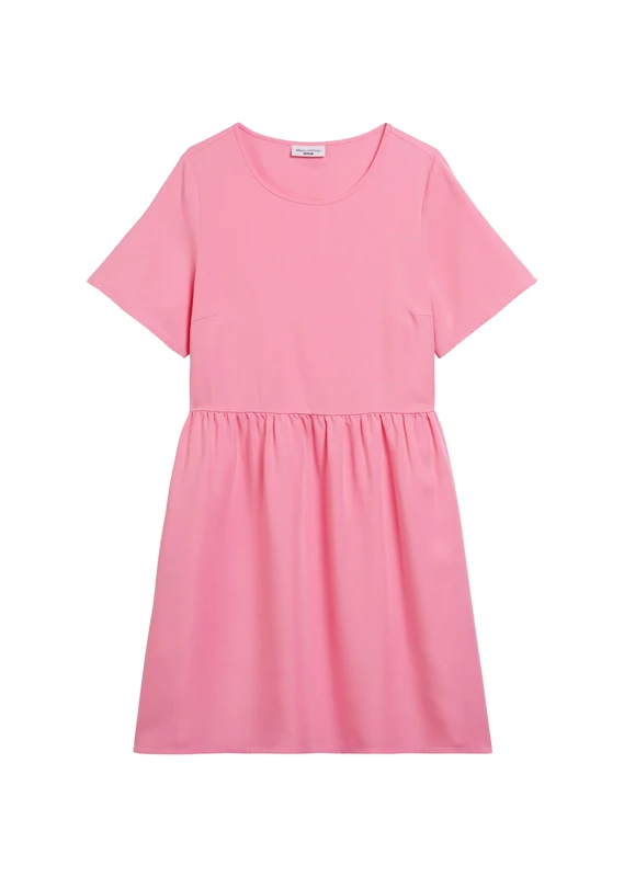 Marc OߴPolo Denim Women's Short Sleeve Dress with Round Neck, Pink (Soft Pink), L