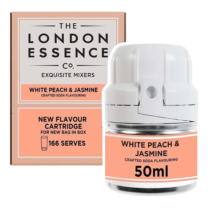 THE LONDON ESSENCE CO. Freshly Infused White Peach & Jasmine Soda Cartridge 50ml