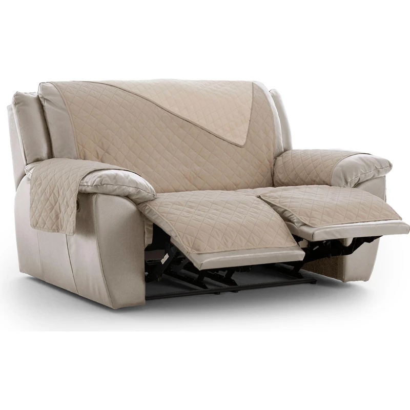 ECOMMERC3 | Relax Armchair Cover 2x2 Padded and Reversible – Beige Relax Armchair Cover, Adjustable Sofa Protector, Extra Comfort and Elegant Design