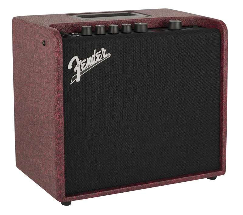 Fender Mustang LT25 Guitar Amp, 25W with Versatile Tones, 60 Presets, 20 Amp Types, 25 Effects, Simple User Interface, Built-in Tuner and USB Connectivity, Wine Red