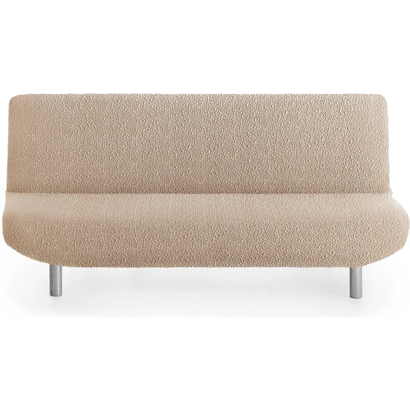 ECOMMERC3 | Bi-elastic 3 Seater Sofa Bed Cover - Super Elastic Beige Protector Sofa Cover for Clic Clack Sofas, Book and Futon - Image 1