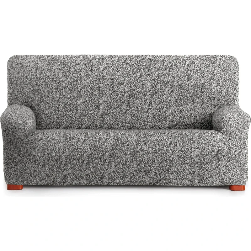 ECOMMERC3 | 4 Seater Sofa Cover Bi-Elastic Fabric - Light Grey Breathable and Adjustable Sofa Cover with Supportive Foams and Rubber Bands - Image 1
