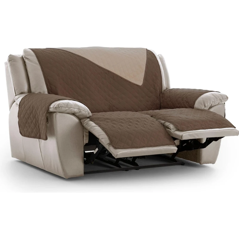 ECOMMERC3 | Relax Armchair Cover 2x2 Padded and Reversible - Brown Relax Armchair Cover Adjustable Sofa Protector, Extra Comfort and Elegant Design