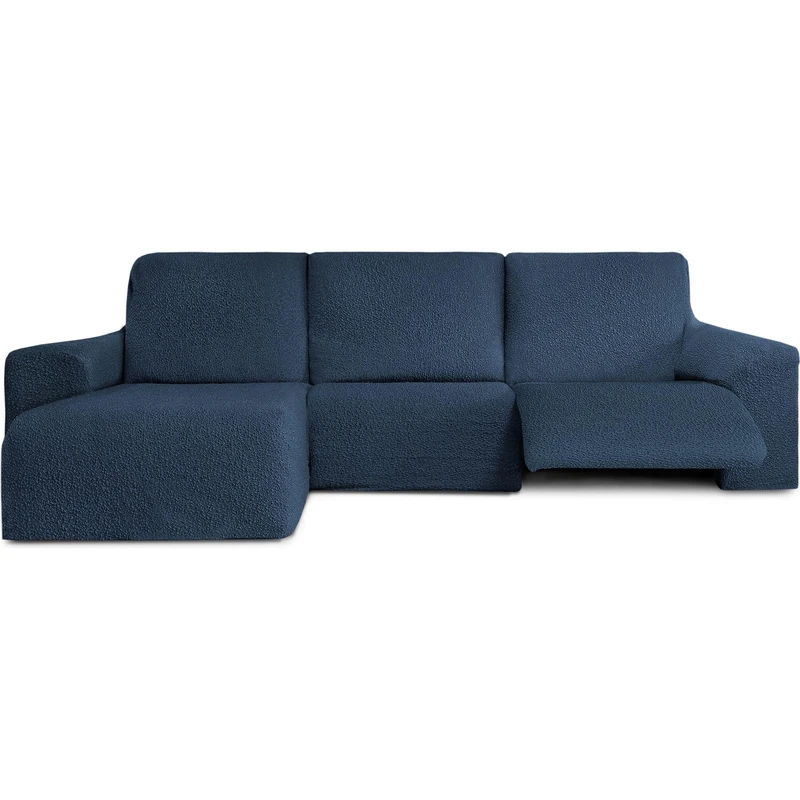 ECOMMERC3 | Chaiselong Sofa Cover Short Left Arm with Relaxation Bi-elastic - Super Elastic Blue Chaiselong Sofa Cover, Breathable and Supportive Foams - Image 1