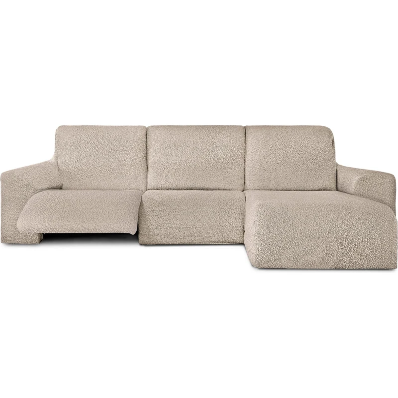 ECOMMERC3 | Chaiselong Sofa Cover Short Right Arm with Relax Bi-elastic - Super Elastic Ecru Chaiselong Sofa Cover, Breathable and Supportive Foams - Image 1
