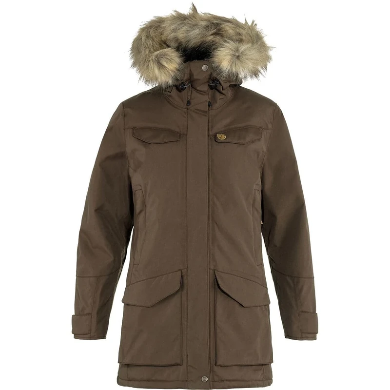 FJALLRAVEN 86369-299 Nuuk Parka W Jacket Women's Dark Oak Size L