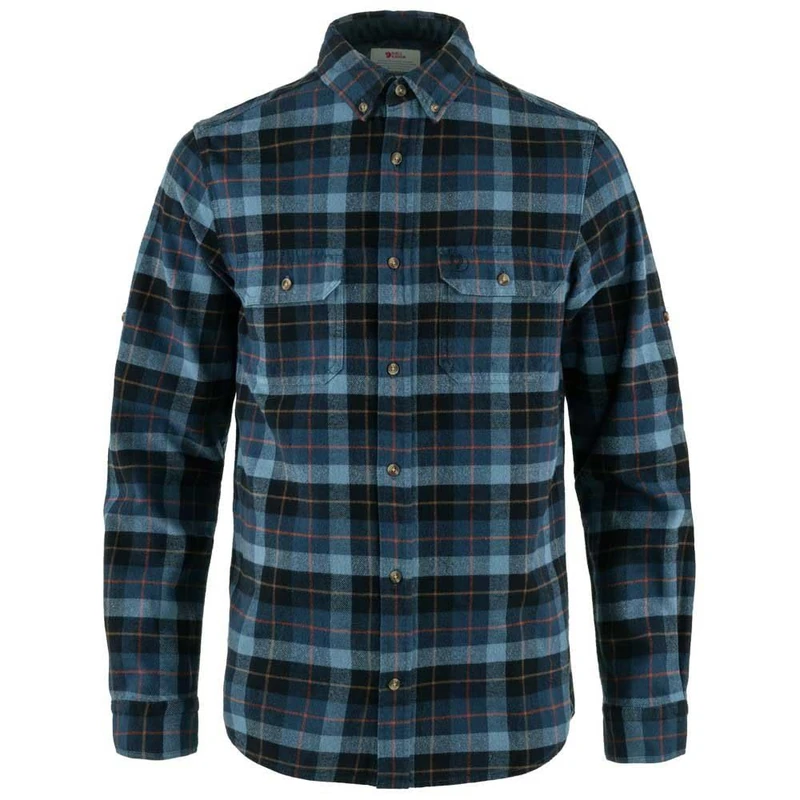 FJALLRAVEN 81373-555-534 Singi Heavy Flannel Shirt M T-Shirt Men's Dark Navy-Indigo Blue Size XXL