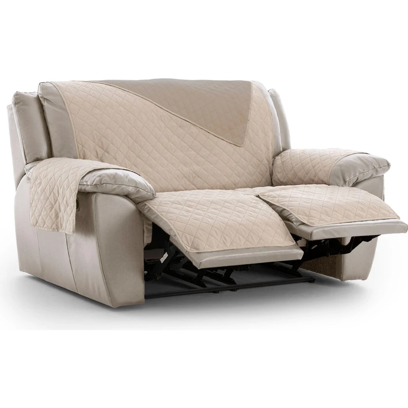 ECOMMERC3 | Relax Armchair Cover 2x2 Padded and Reversible – Relax Armchair Cover, Ecru Adjustable Sofa Protector, Extra Comfort and Elegant Design