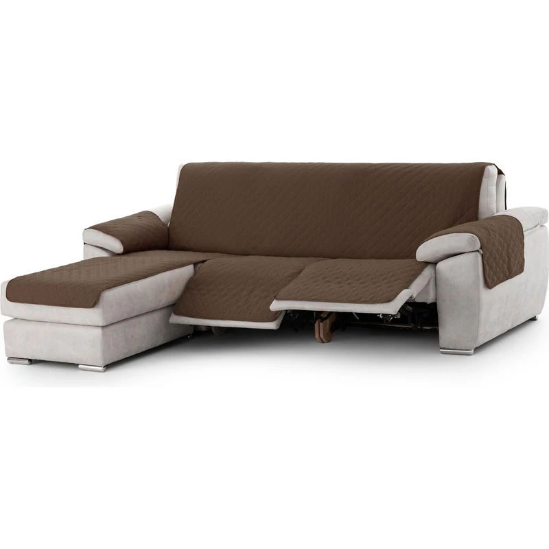 ECOMMERC3 | Chaiselong Mini R&D Quilted Sofa Cover - Brown Chaiselong Sofa Protector Cover with Fit, Comfort and Style - Image 1
