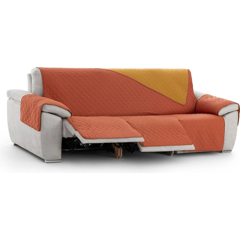 ECOMMERC3 | 3 x 3 Quilted and Reversible Relax Armchair Cover – Adjustable Tile Protector Sofa Cover, Extra Comfort and Elegant Design