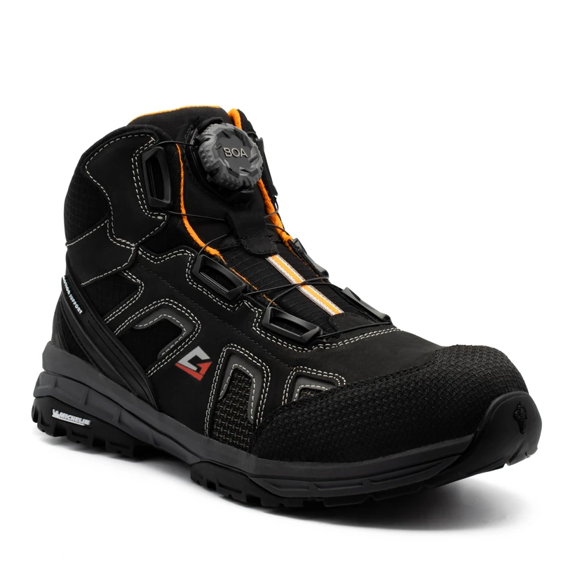 Garsport Men's Gravel MID 3 S3 Safety Shoe, Black Orange, 5 UK