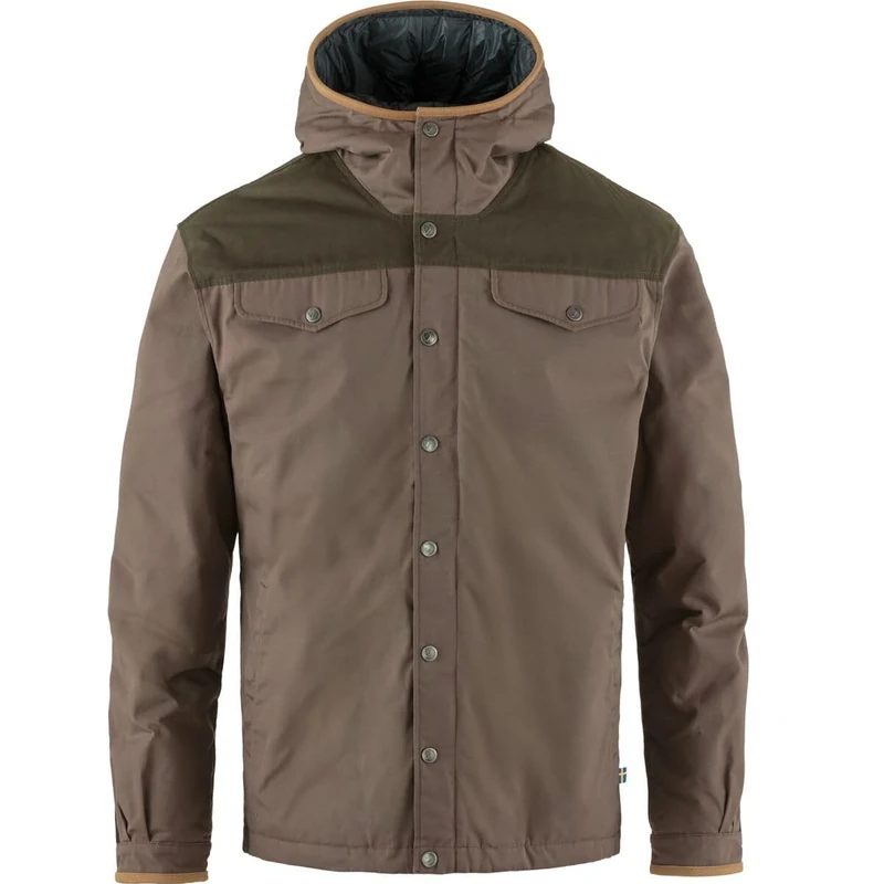 FJALLRAVEN 87021-244-633 Greenland No. 1 Down Jacket M Jacket Men's Suede Brown-Dark Olive Size S - Image 1