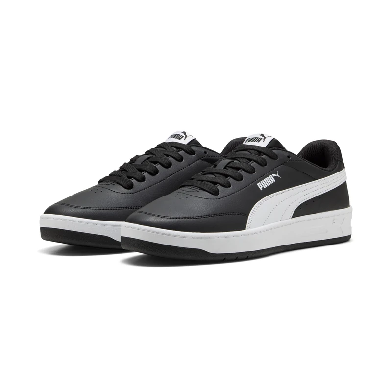 PUMA Unisex Court Classic Clean Sneaker, 4.5 UK Black