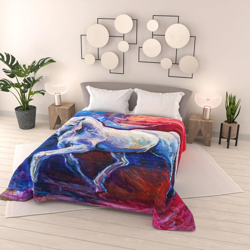 Italian Bed Linen SOGNI D'AUTORE SD13 Summer Quilt Digital Print Microfibre Double