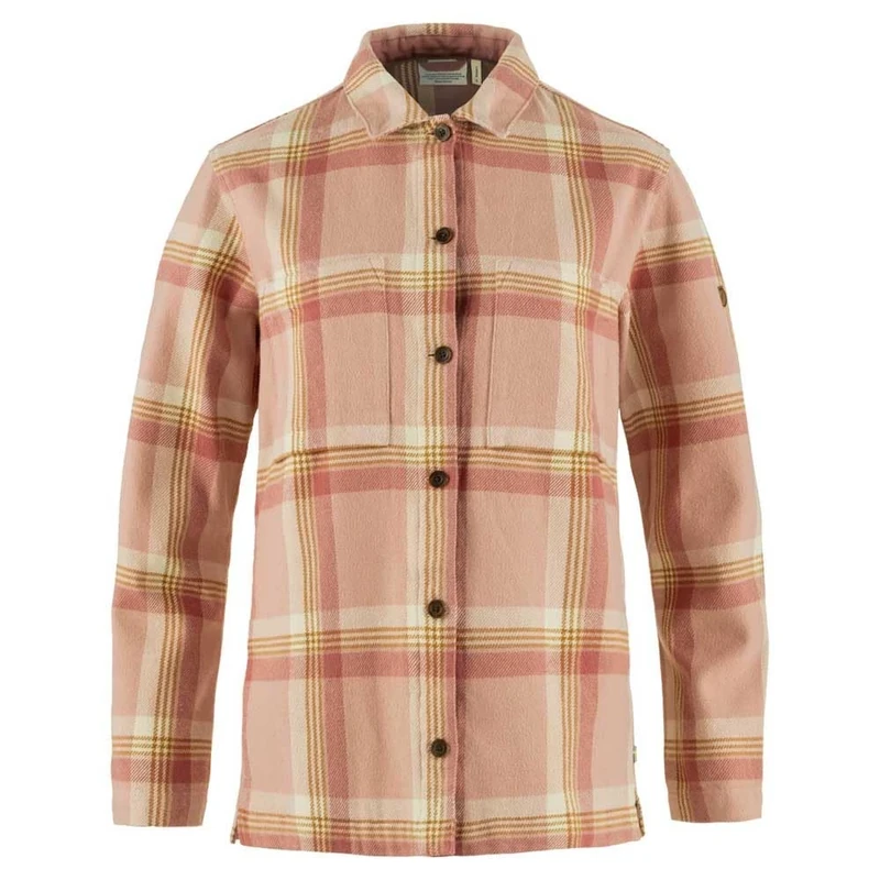 FJALLRAVEN 86986-302-300 Singi Flannel Overshirt W T-Shirt Women's Chalk Rose-Dusty Rose Size XS