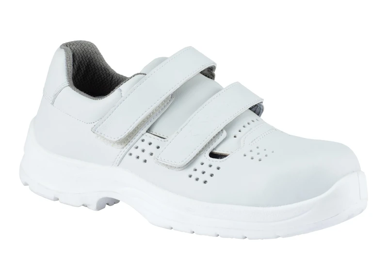 King's by Honeywell Safety S1P Sandals with Velcro Strip, Unisex, White, Lightweight, Suitable for Food & Healthcare, Size 9 UK, 6551714-090/43 (1 Pair) - Image 1