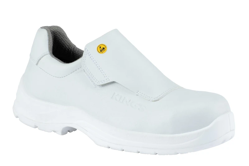 King's by Honeywell S1P Safety Sandals with Velcro Strip, Unisex, White, PU Sole, Lightweight, Suitable for Food & Healthcare, Size 7 UK, 6551711-070/41 (1 Pair)