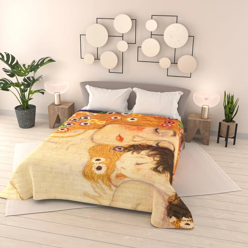 Italian Bed Linen SOGNI D'AUTORE SD50 Summer Quilt Digital Print Microfibre Double