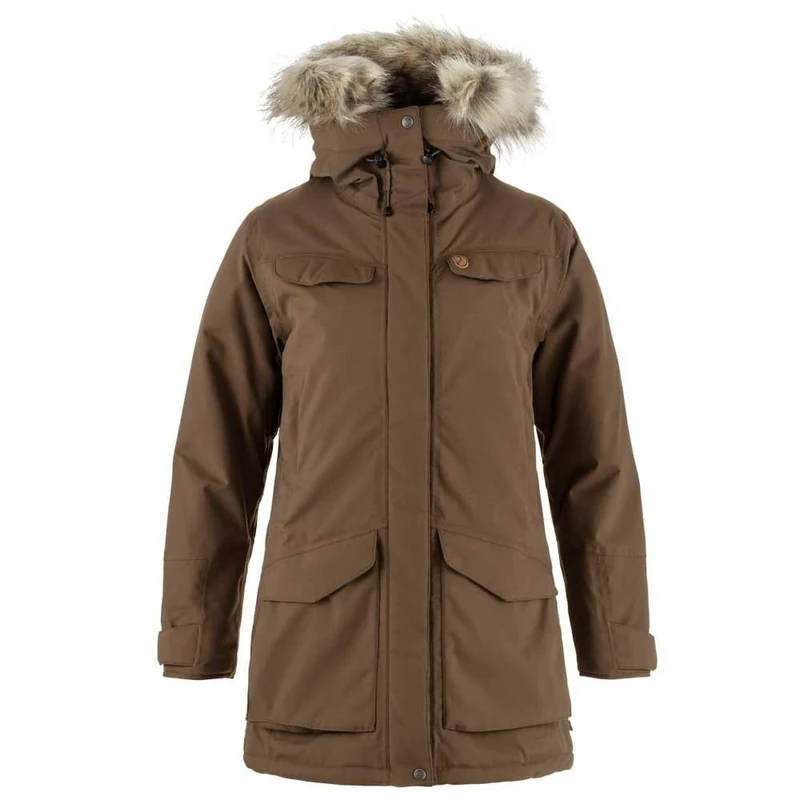 FJALLRAVEN 87161-299 Nuuk Lite Parka W Jacket Women's Dark Oak Size XL
