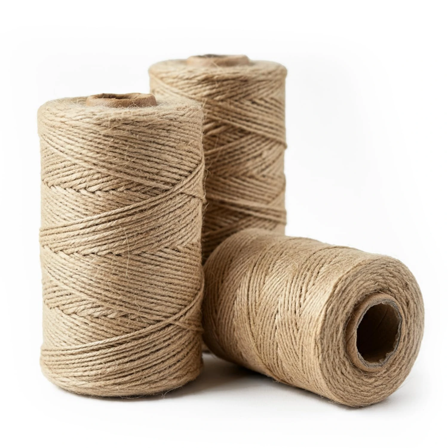 Merrimen Biodegradable Jute Christmas Wrapping Twine – 3 Rolls of Strong 3-Ply Natural Twine for Gift Wrapping, DIY Crafts, and Holiday Decorations – 500ft per Roll (Brown)