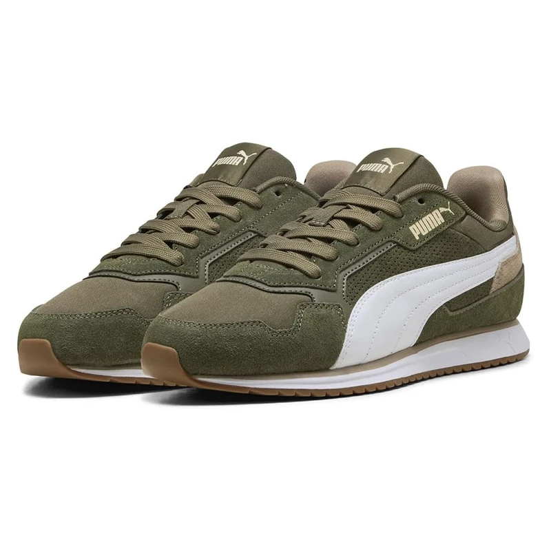 PUMA Unisex Softride St Miler Sd Sneaker, Loden Green Puma White Gum, 7.5 UK