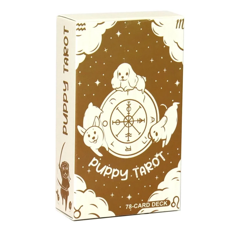 kivrimlarv Puppy Tarot, Dog Oracle Cards, Fate Divination Tarot Deck, Family Party Entertainment, Fortune-Telling Board Game, English Language Tarot, Charming Dog-Themed Tarot