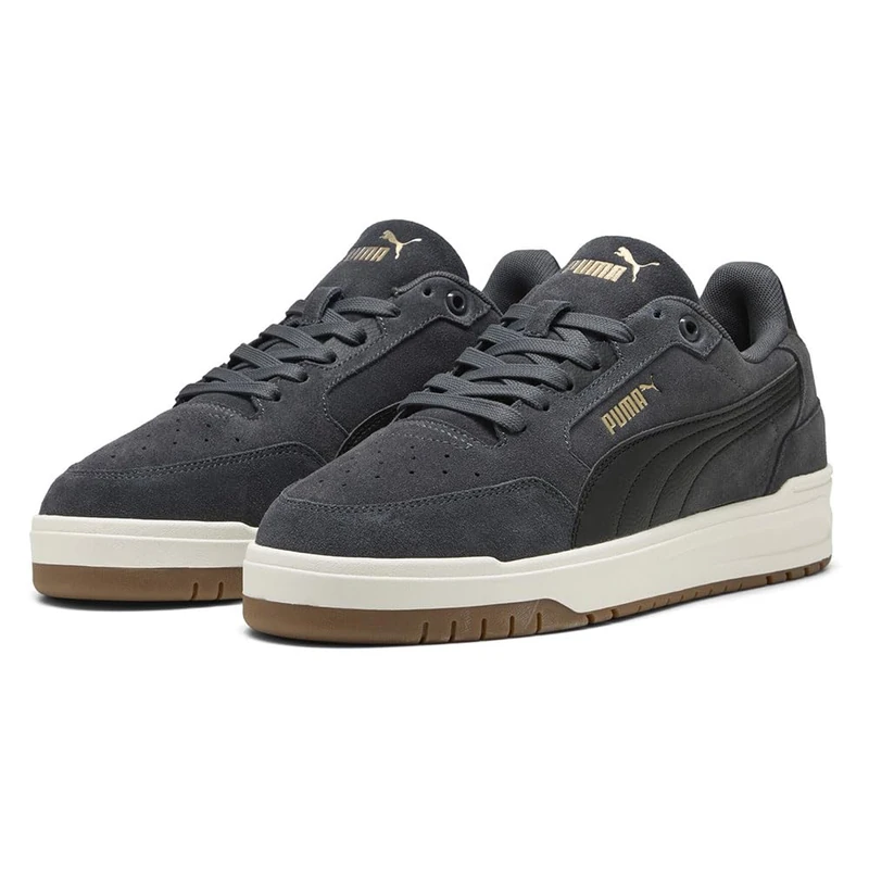 Puma Shuffle Downtown SD Sneaker Unisex, Dusky Gray-Puma Black-Puma Gold, 7