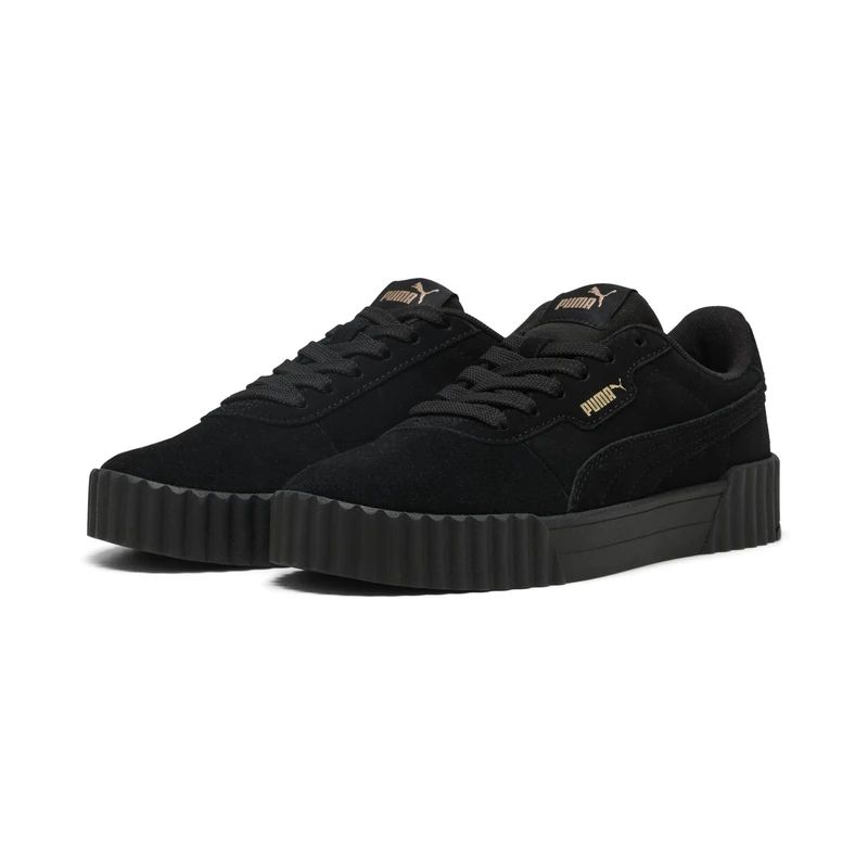 PUMA Women's Carina 3.0 SD Sneaker, Black Gold, 3 UK