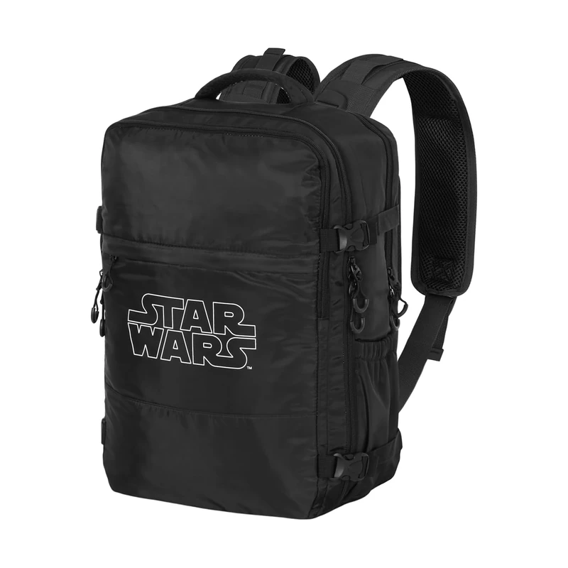 Star Wars Logo-Large Mercury Travel Backpack 47x23x33cm, Black, Capacity 35 L