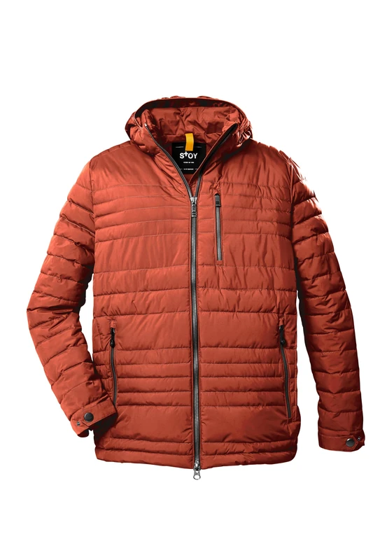 STOY Men's Stw 16 Mn Qltd Quilted Jacket with Zip-off Hood - Large Sizes - Image 1