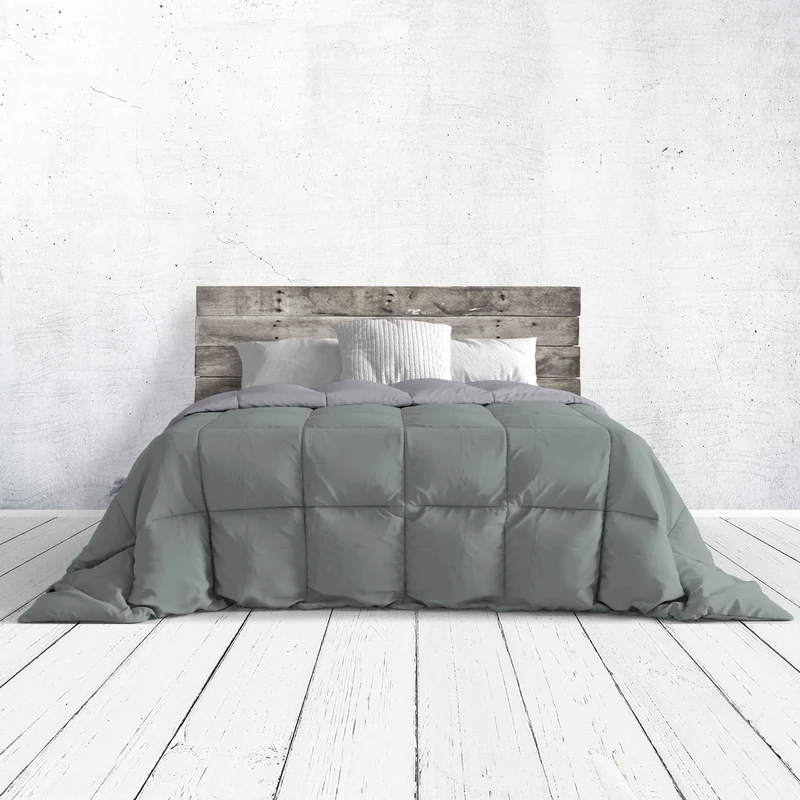 Italian Bed Linen Romantic Summer Quilt, Plain, Romantic, Grey/Silver, 260 x 260 cm