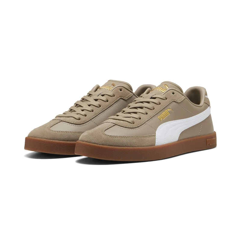 PUMA Unisex Club II Era Trainers, Ice Coffee-PUMA White, 13 UK