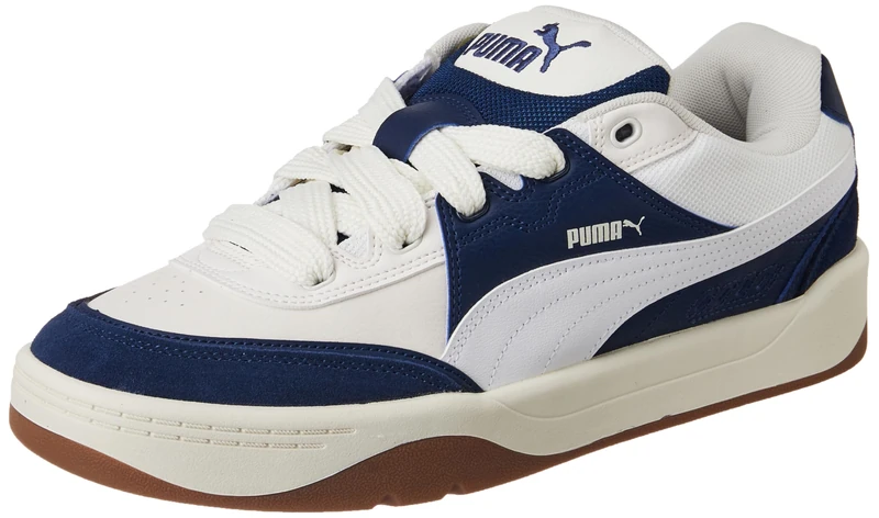 PUMA Unisex Park Lifestyle SK8 Sneaker, Warm White White-Persian Blue, 7.5 UK